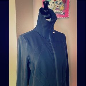 Lululemon long black track jacket - large
